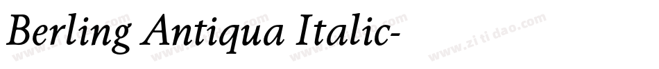 Berling Antiqua Italic字体转换